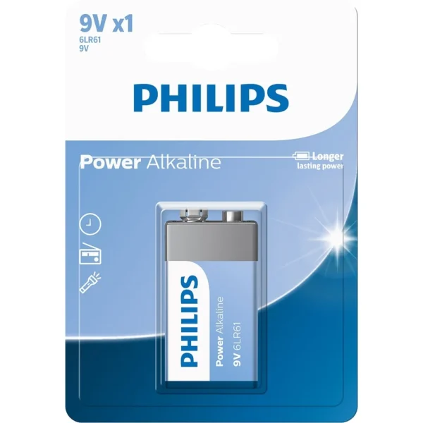 Bateria de 9V Alcalina Philips