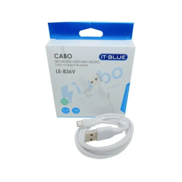 Cabo de Dados Usb V8 3.1A It-Blue - Imagem 2