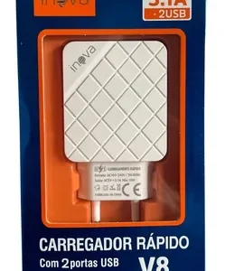 Carregador Inova 3.1A 2USB V8