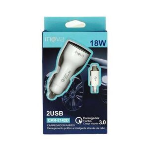 Carregador Veicular Carga Rapida 3.0/18W 2USB