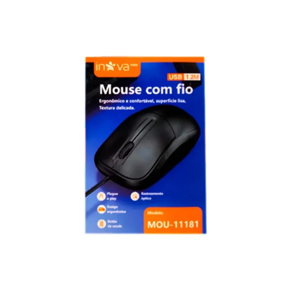 Mouse Com Fio Inova