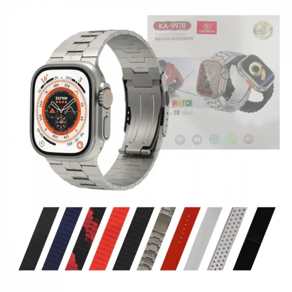 Smart Watch Kapbom 10 Pulseiras 49mm