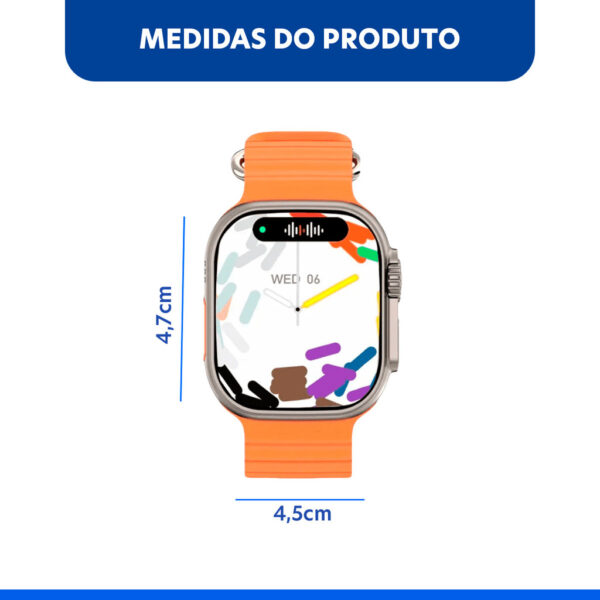 Smartwatch Kapbom w69 49mm com 7 Pulseiras - Imagem 5